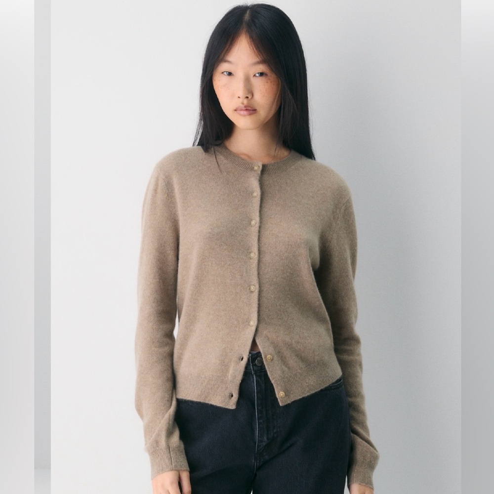 Aritzia Bare Cashmere Crew Cardigan NWT